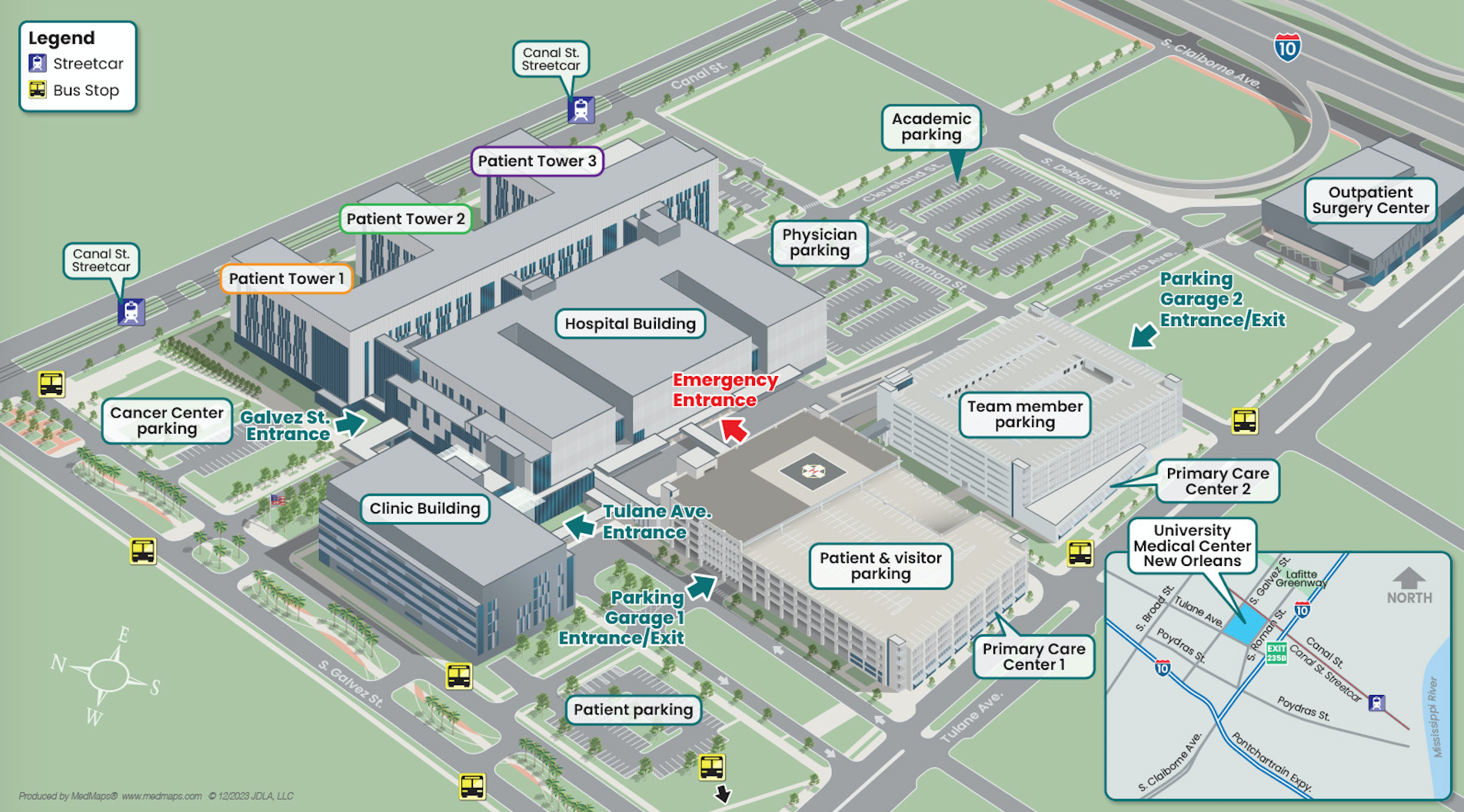 ​​​​​​University Medical Center campus map